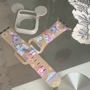 Apple Watch strap featuring a Disney castle design, a fantasy floral strap.